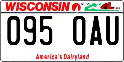 WI license plate 095OAU