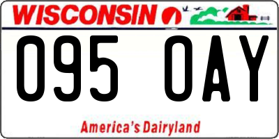 WI license plate 095OAY