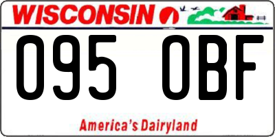 WI license plate 095OBF