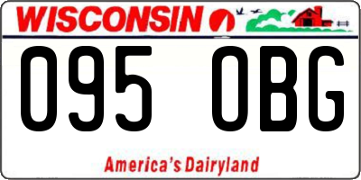 WI license plate 095OBG