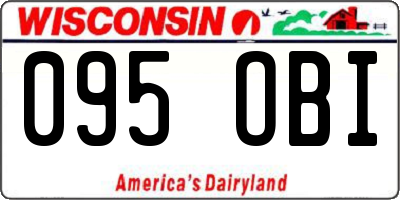 WI license plate 095OBI