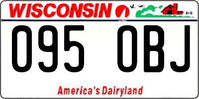 WI license plate 095OBJ
