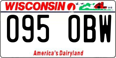 WI license plate 095OBW