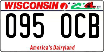 WI license plate 095OCB