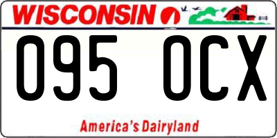 WI license plate 095OCX