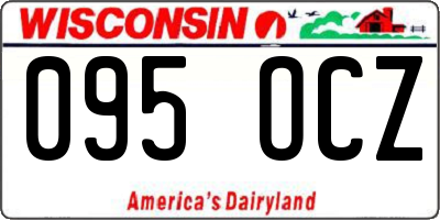 WI license plate 095OCZ