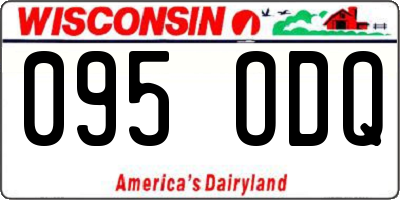 WI license plate 095ODQ