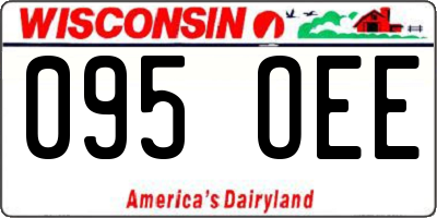 WI license plate 095OEE