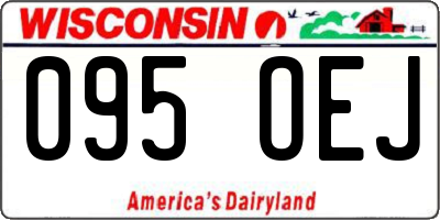 WI license plate 095OEJ