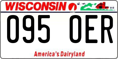 WI license plate 095OER
