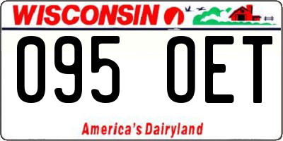 WI license plate 095OET