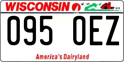WI license plate 095OEZ