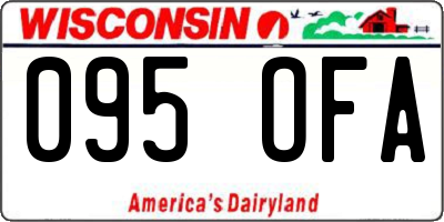 WI license plate 095OFA