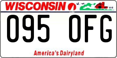 WI license plate 095OFG