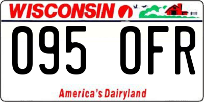 WI license plate 095OFR