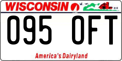WI license plate 095OFT
