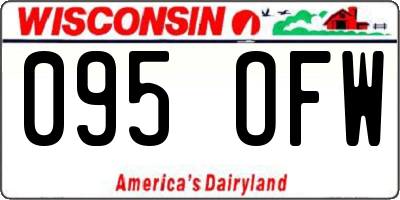 WI license plate 095OFW