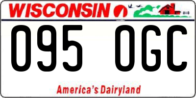 WI license plate 095OGC