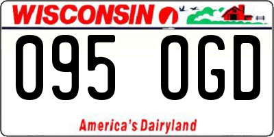 WI license plate 095OGD