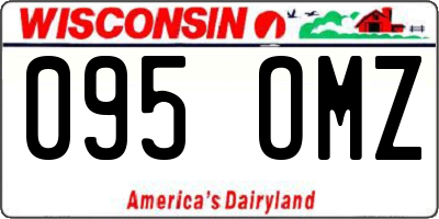 WI license plate 095OMZ