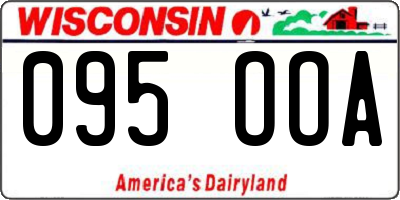 WI license plate 095OOA