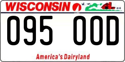 WI license plate 095OOD