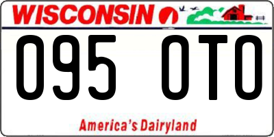 WI license plate 095OTO