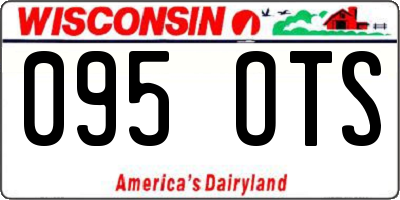 WI license plate 095OTS