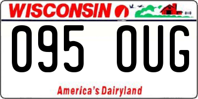 WI license plate 095OUG