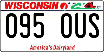 WI license plate 095OUS