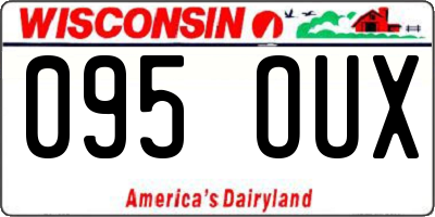 WI license plate 095OUX