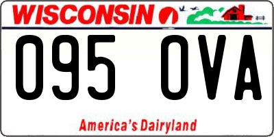 WI license plate 095OVA