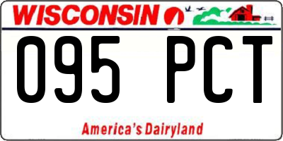 WI license plate 095PCT