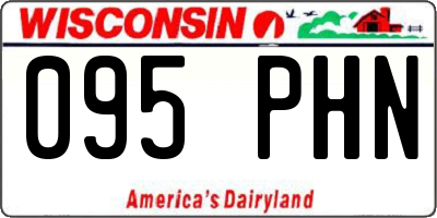 WI license plate 095PHN
