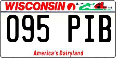 WI license plate 095PIB