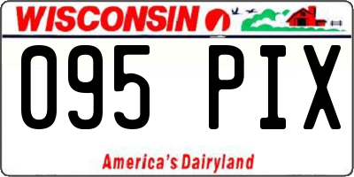 WI license plate 095PIX