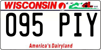 WI license plate 095PIY