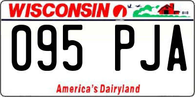 WI license plate 095PJA