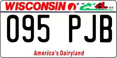 WI license plate 095PJB