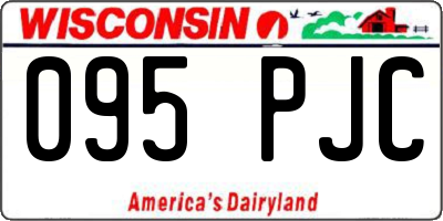 WI license plate 095PJC