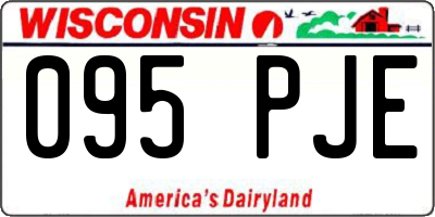 WI license plate 095PJE