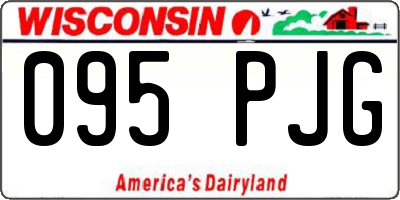 WI license plate 095PJG