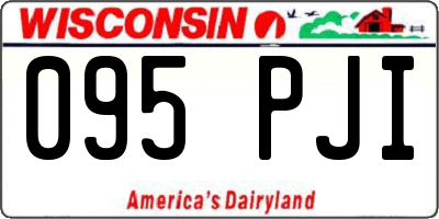 WI license plate 095PJI