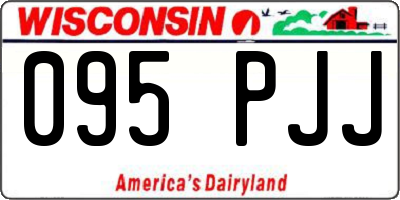 WI license plate 095PJJ