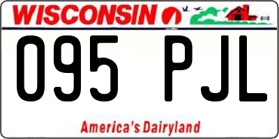 WI license plate 095PJL