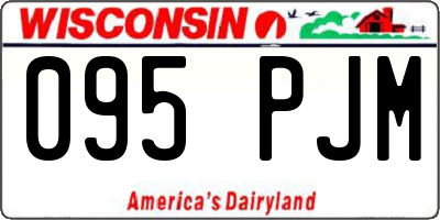 WI license plate 095PJM