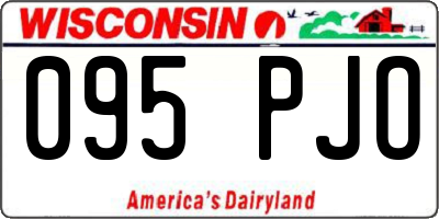 WI license plate 095PJO