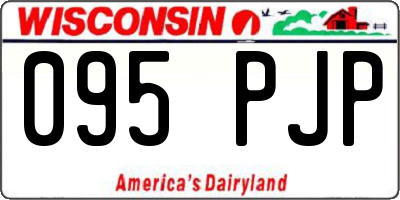 WI license plate 095PJP