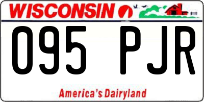 WI license plate 095PJR