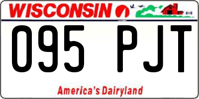 WI license plate 095PJT